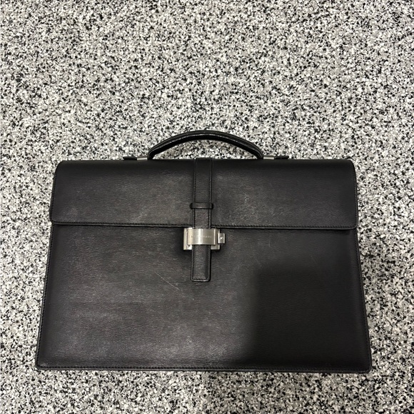 Montblanc Black Leather Briefcase - Picture 1 of 4